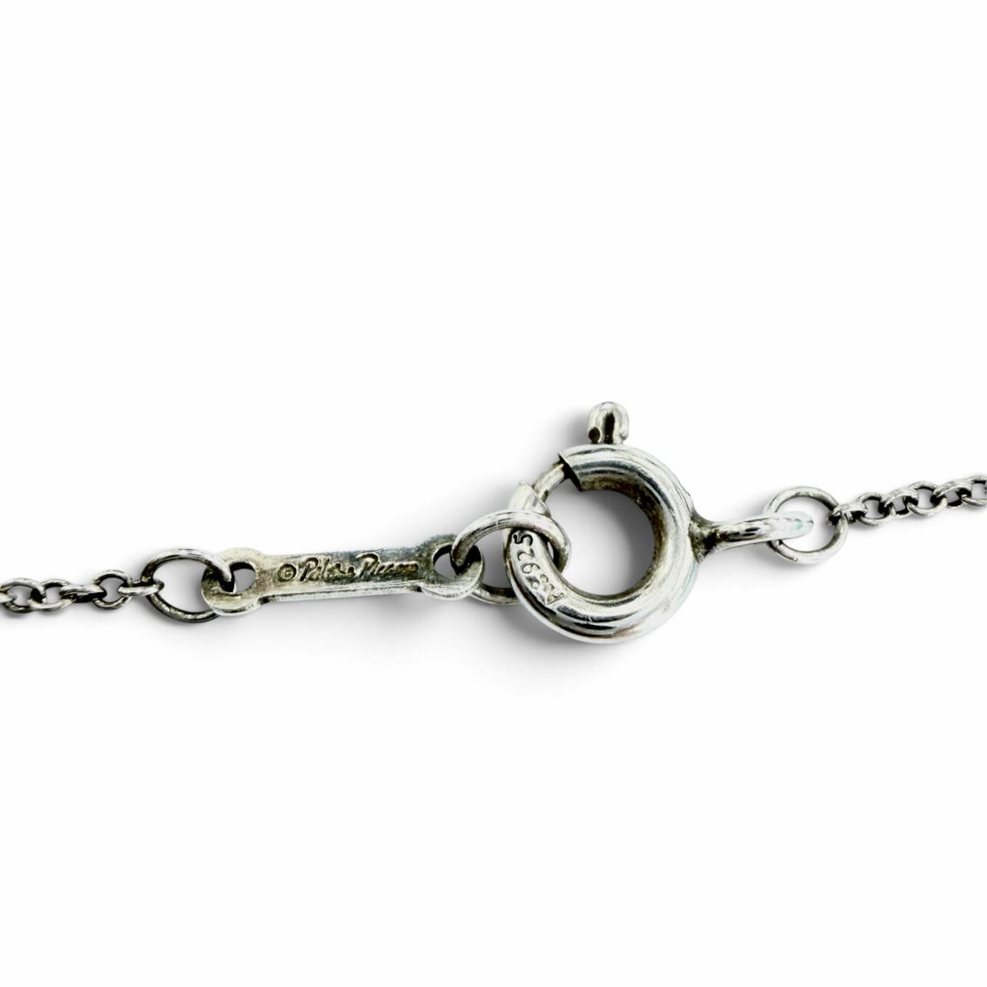 美品☆TIFFANY&amp;Co. ティファニー パロマピカソ オリーブリーフ ネックレス AG925 パール シルバー 重量1.5g レディース 箱・保存袋付き