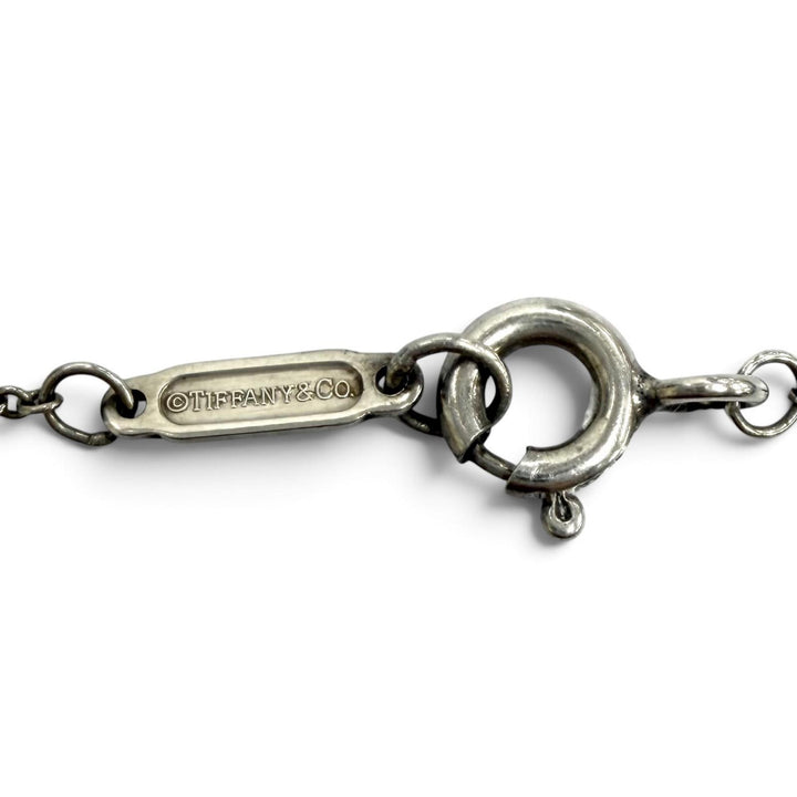 美品★TIFFANY&amp;Co. ティファニー リターントゥティファニー ミニダブルハートタグ ネックレス AG925 750(YG) コンビ 重量3.4g 箱・袋付
