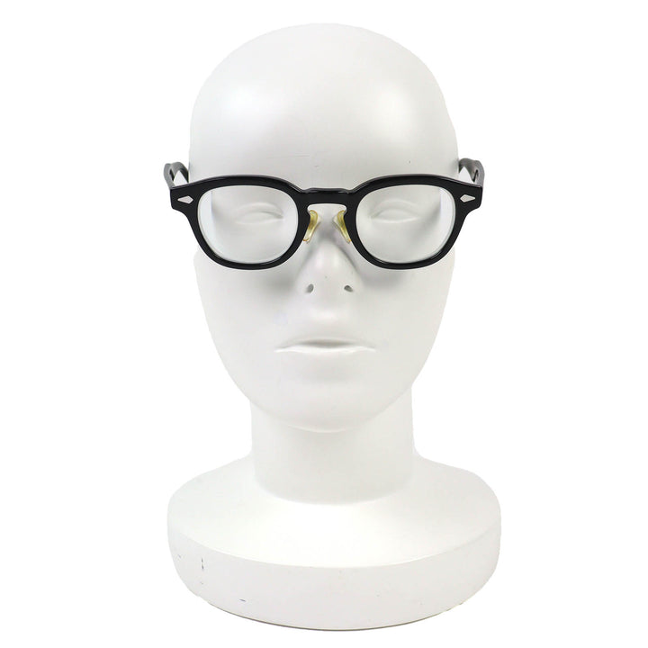 美品△MOSCOT モスコット LEMTOSH レムトッシュ メガネ 眼鏡 アイウェア ブラック 44□24 140 度入り ケース付き メンズ
