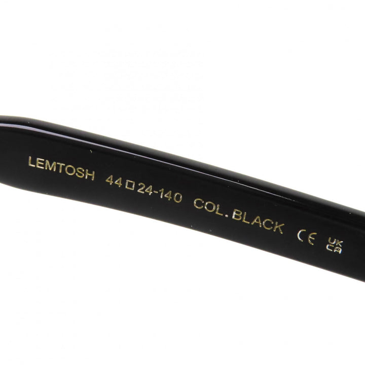 美品△MOSCOT モスコット LEMTOSH レムトッシュ メガネ 眼鏡 アイウェア ブラック 44□24 140 度入り ケース付き メンズ