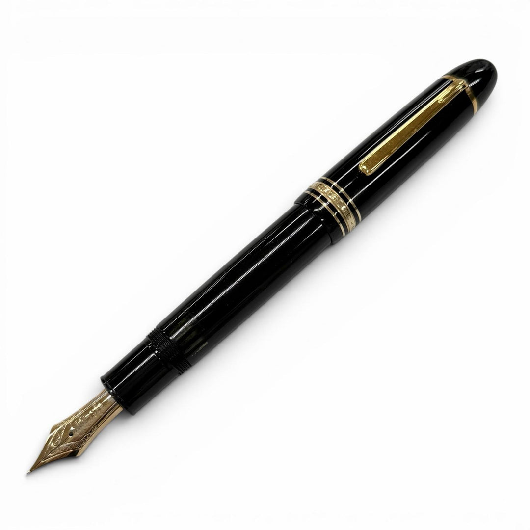 良品▼MONTBLANC モンブラン ヴィンテージ マイスターシュテュック 149 ペン先14K Fニブ 70s ホワイトスター 万年筆 ブラック ゴールド