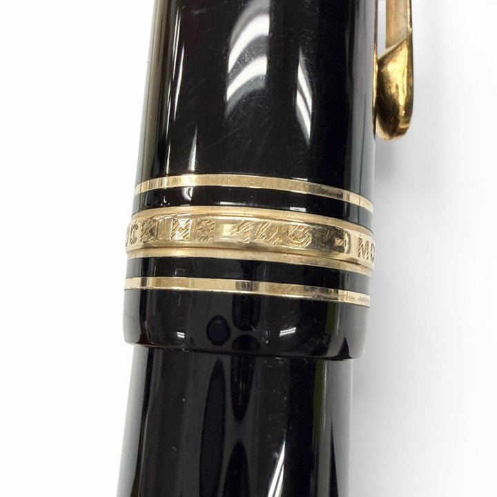 良品▼MONTBLANC モンブラン ヴィンテージ マイスターシュテュック 149 ペン先14K Fニブ 70s ホワイトスター 万年筆 ブラック ゴールド