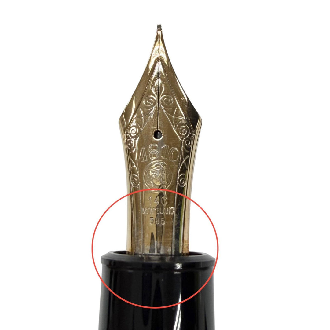 良品▼MONTBLANC モンブラン ヴィンテージ マイスターシュテュック 149 ペン先14K Fニブ 70s ホワイトスター 万年筆 ブラック ゴールド