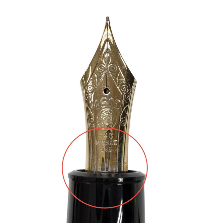 良品▼MONTBLANC モンブラン ヴィンテージ マイスターシュテュック 149 ペン先14K Fニブ 70s ホワイトスター 万年筆 ブラック ゴールド