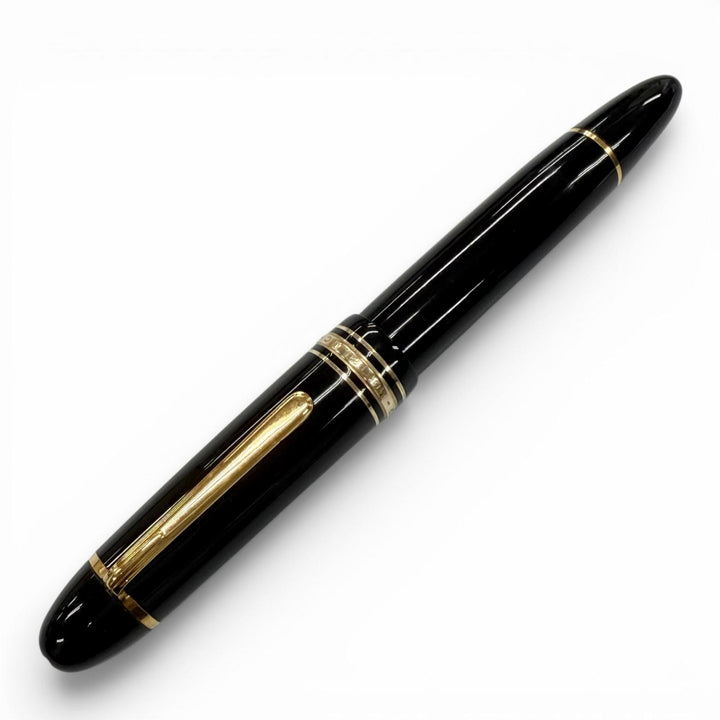 良品▼MONTBLANC モンブラン ヴィンテージ マイスターシュテュック 149 ペン先14K Fニブ 70s ホワイトスター 万年筆 ブラック ゴールド
