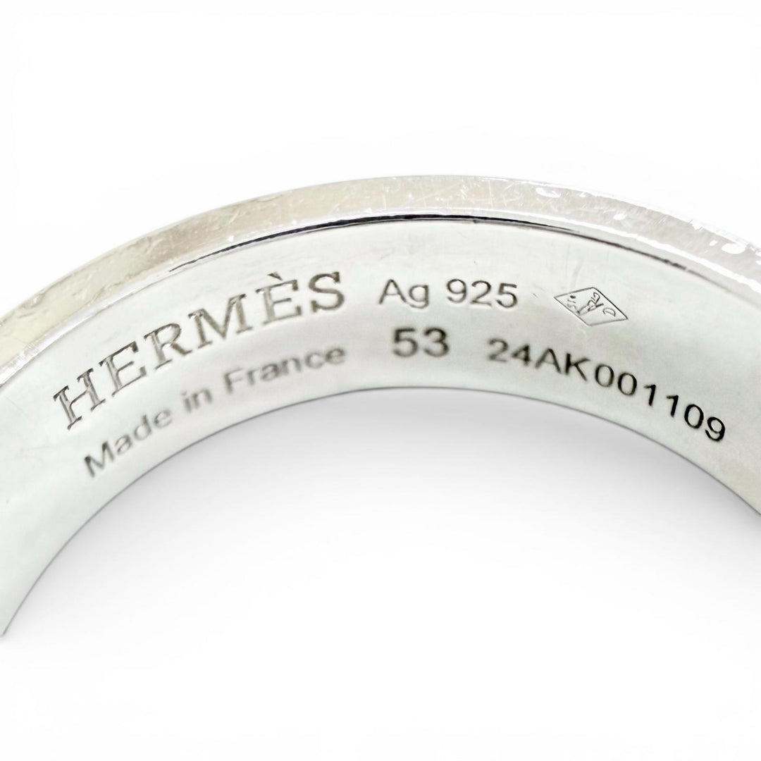 美品△HERMES エルメス 2024年製 コリエドシアン リング 指輪 AG925 シルバー 53 JP13号 フランス製 重量4.7g レディース オススメ◎
