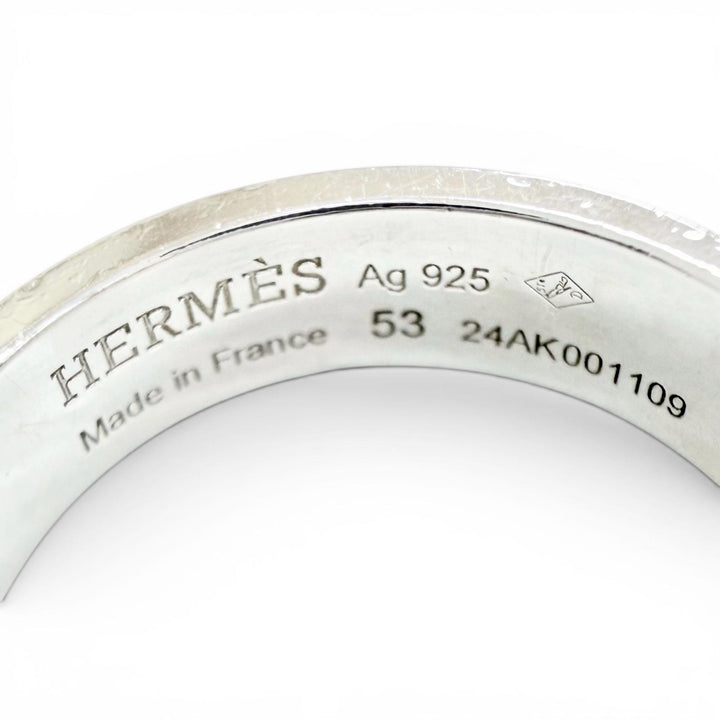美品△HERMES エルメス 2024年製 コリエドシアン リング 指輪 AG925 シルバー 53 JP13号 フランス製 重量4.7g レディース オススメ◎