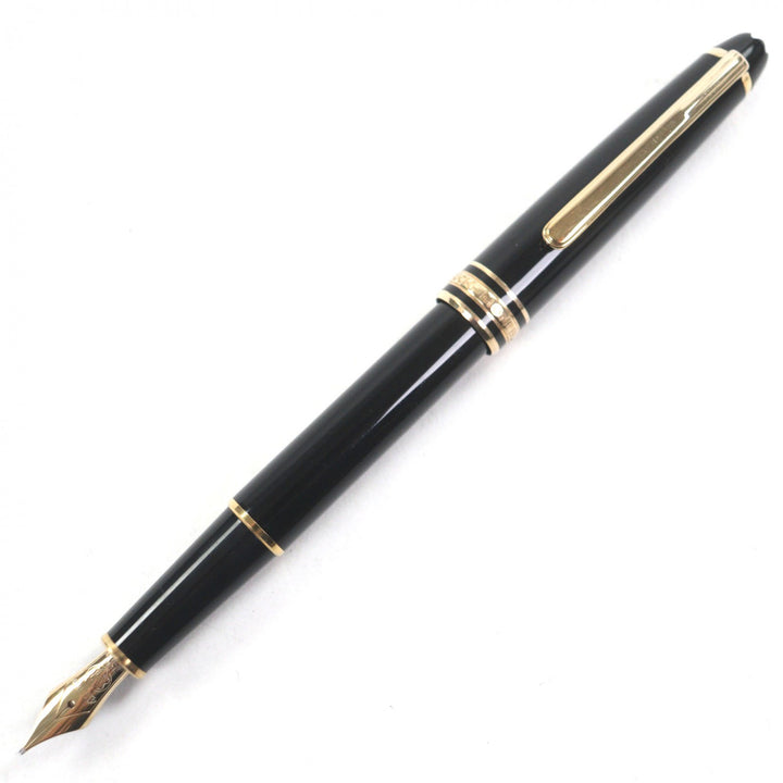 良品▼MONTBLANC モンブラン マイスターシュテュック クラシック ペン先14K Fニブ ホワイトスター 万年筆 ブラック ゴールド ドイツ製