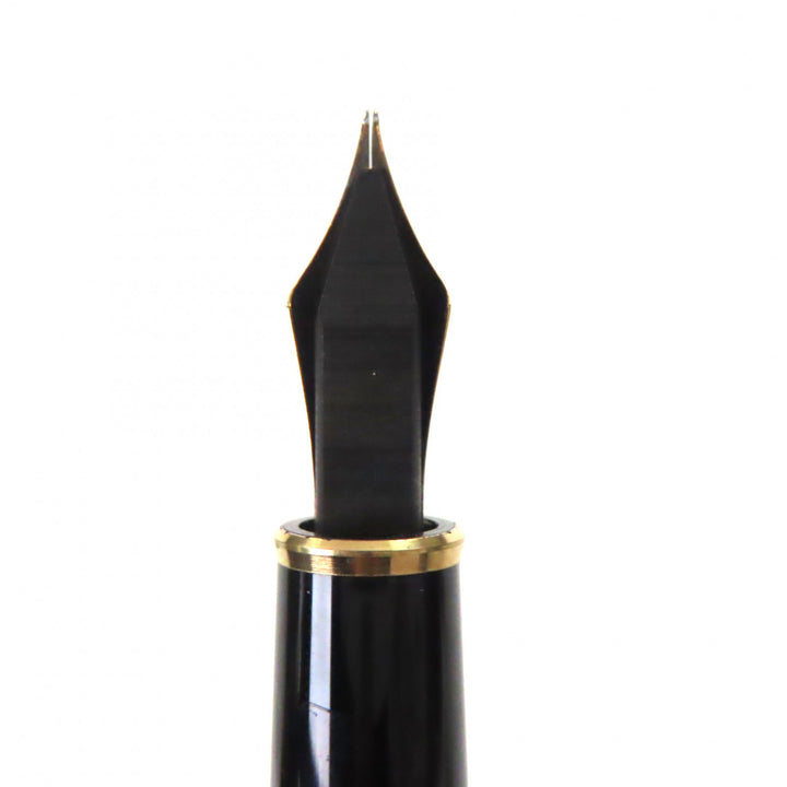 良品▼MONTBLANC モンブラン マイスターシュテュック クラシック ペン先14K Fニブ ホワイトスター 万年筆 ブラック ゴールド ドイツ製