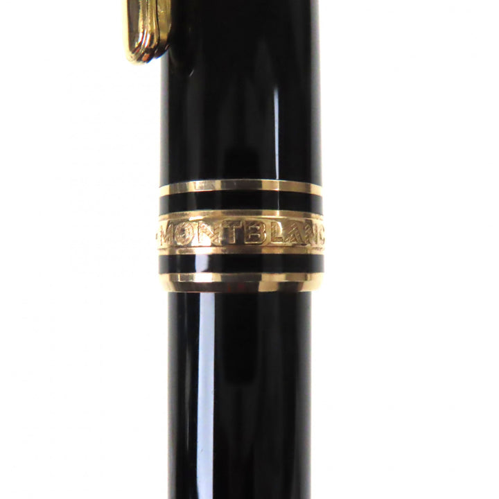 良品▼MONTBLANC モンブラン マイスターシュテュック クラシック ペン先14K Fニブ ホワイトスター 万年筆 ブラック ゴールド ドイツ製