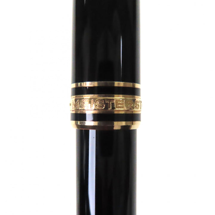 良品▼MONTBLANC モンブラン マイスターシュテュック クラシック ペン先14K Fニブ ホワイトスター 万年筆 ブラック ゴールド ドイツ製
