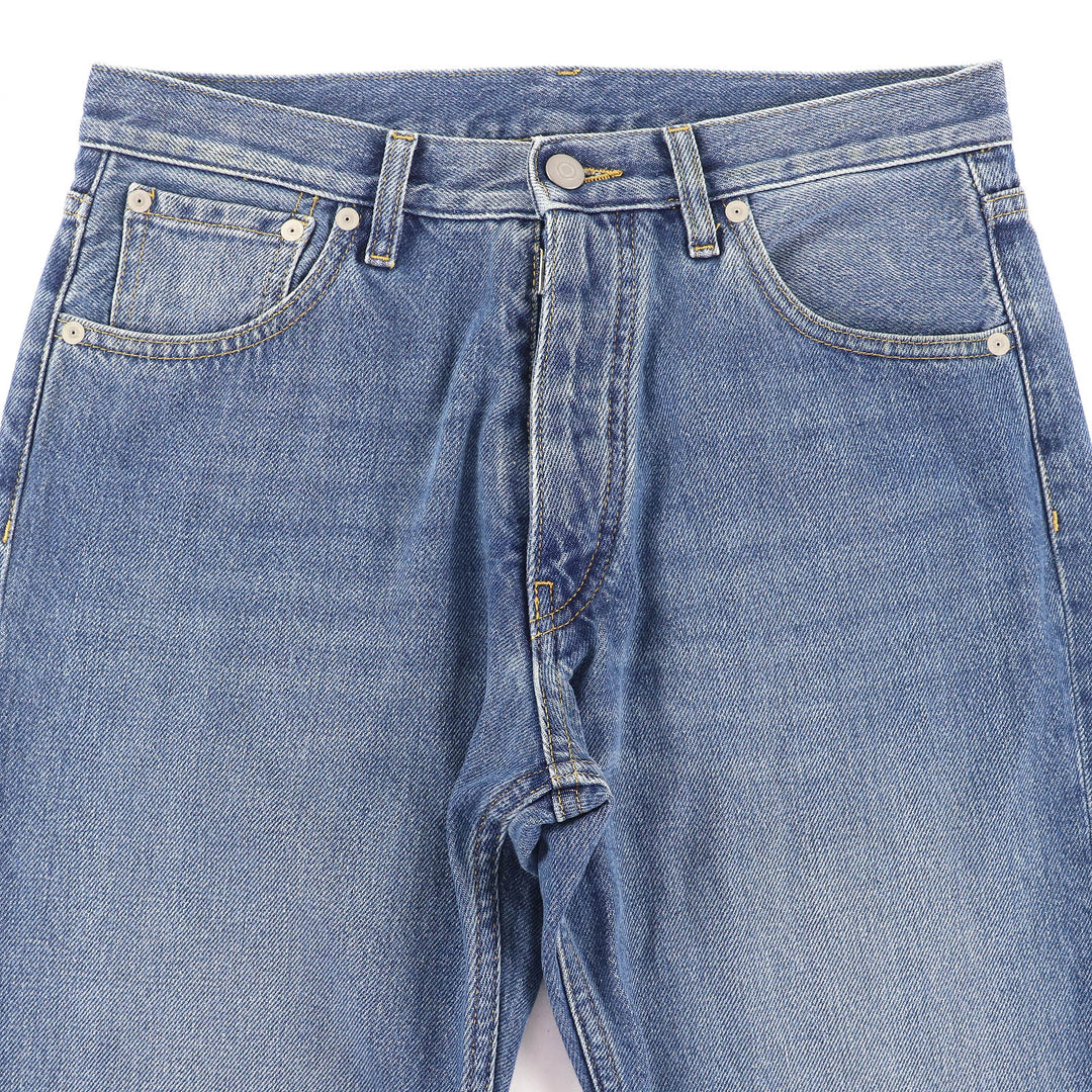 極美品△Maison Margiela 4 メゾンマルジェラ4 24SS S51LA0150 コットン100％ ストレート デニムパンツ インディゴブルー 40 伊製 正規品