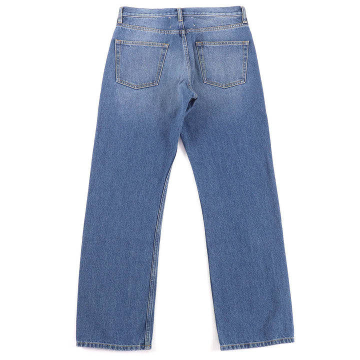 極美品△Maison Margiela 4 メゾンマルジェラ4 24SS S51LA0150 コットン100％ ストレート デニムパンツ インディゴブルー 40 伊製 正規品