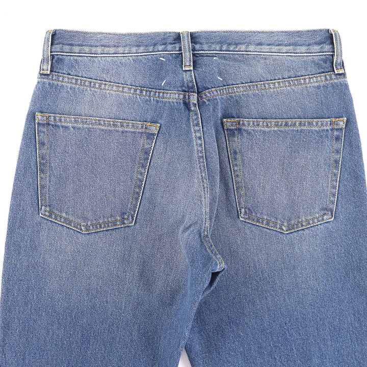 極美品△Maison Margiela 4 メゾンマルジェラ4 24SS S51LA0150 コットン100％ ストレート デニムパンツ インディゴブルー 40 伊製 正規品