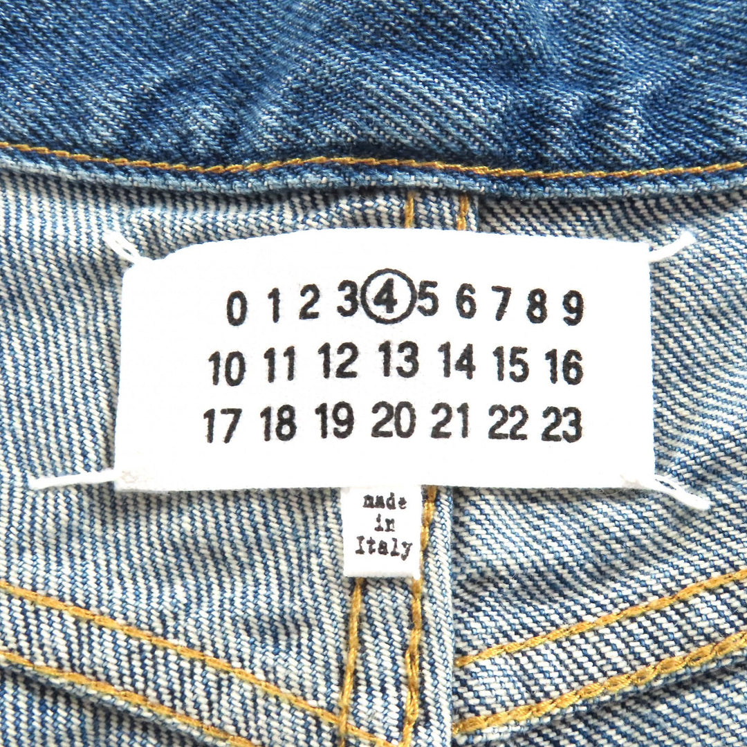 極美品△Maison Margiela 4 メゾンマルジェラ4 24SS S51LA0150 コットン100％ ストレート デニムパンツ インディゴブルー 40 伊製 正規品