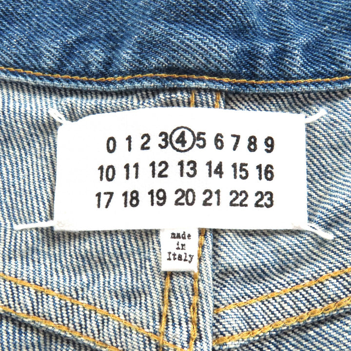 極美品△Maison Margiela 4 メゾンマルジェラ4 24SS S51LA0150 コットン100％ ストレート デニムパンツ インディゴブルー 40 伊製 正規品