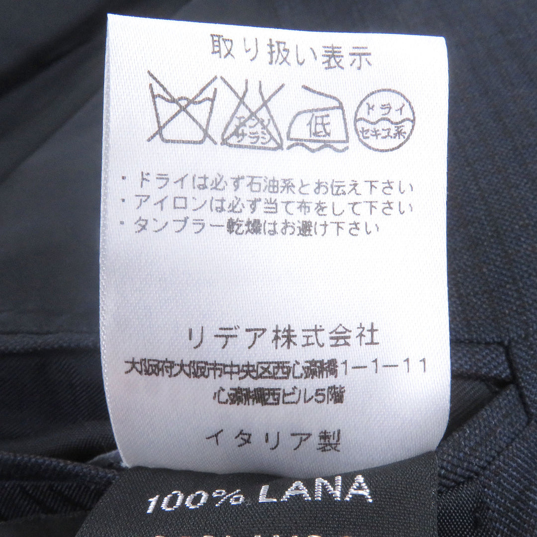 極美品□Sartorio サルトリオ ウール100％ チェック柄 シングルスーツ 上下セットアップ ネイビー 46 イタリア製 正規品 メンズオススメ