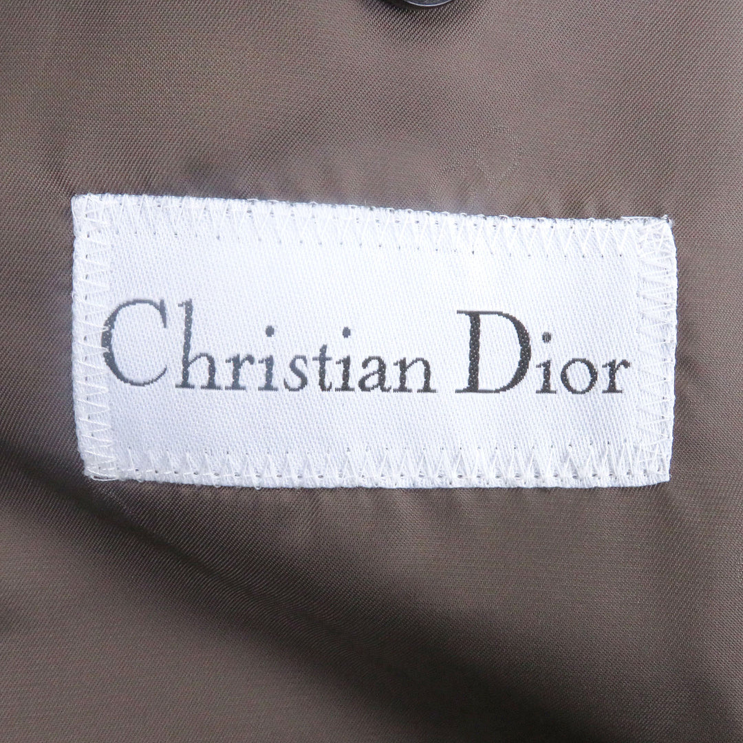 極美品□Christian Dior クリスチャンディオール カシミヤ シルク シングル ツイードジャケット テーラードジャケット 54 日本製 正規品