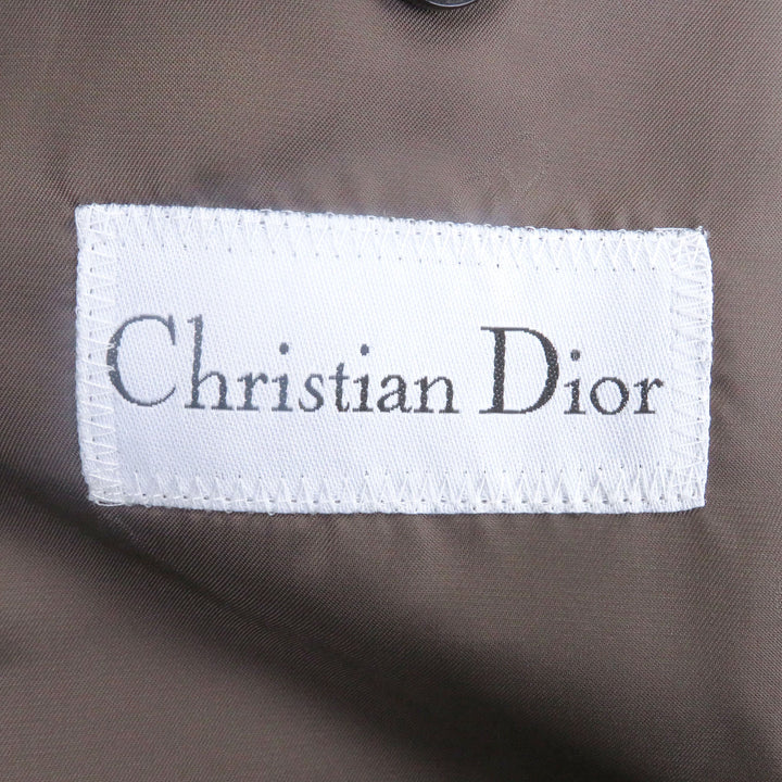 極美品□Christian Dior クリスチャンディオール カシミヤ シルク シングル ツイードジャケット テーラードジャケット 54 日本製 正規品