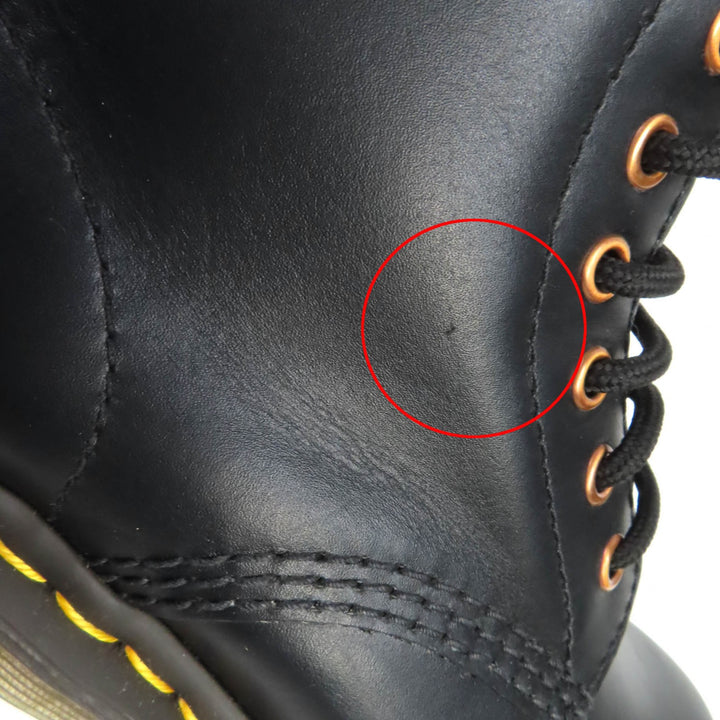 未使用品▲Dr.Martens ドクターマーチン 1490HDW 10ホール WANAMA サイドジップ レースアップ レザー ブーツ ブラック 3 箱付 レディース