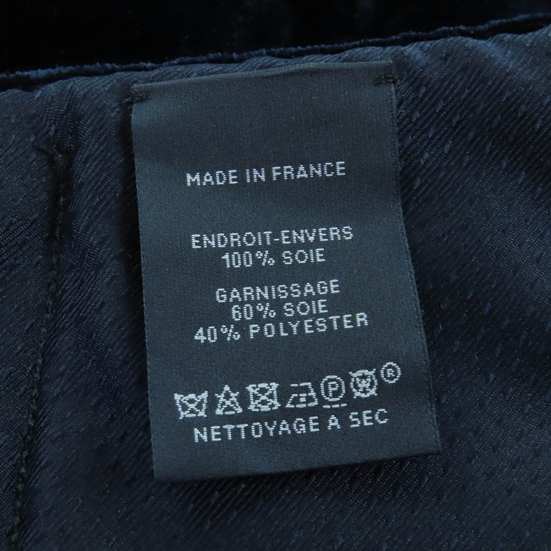 極美品☆HERMES エルメス シルク100％ ロゴキルティング 中綿入り 大判 ショール マフラー ネイビー フランス製 レディース