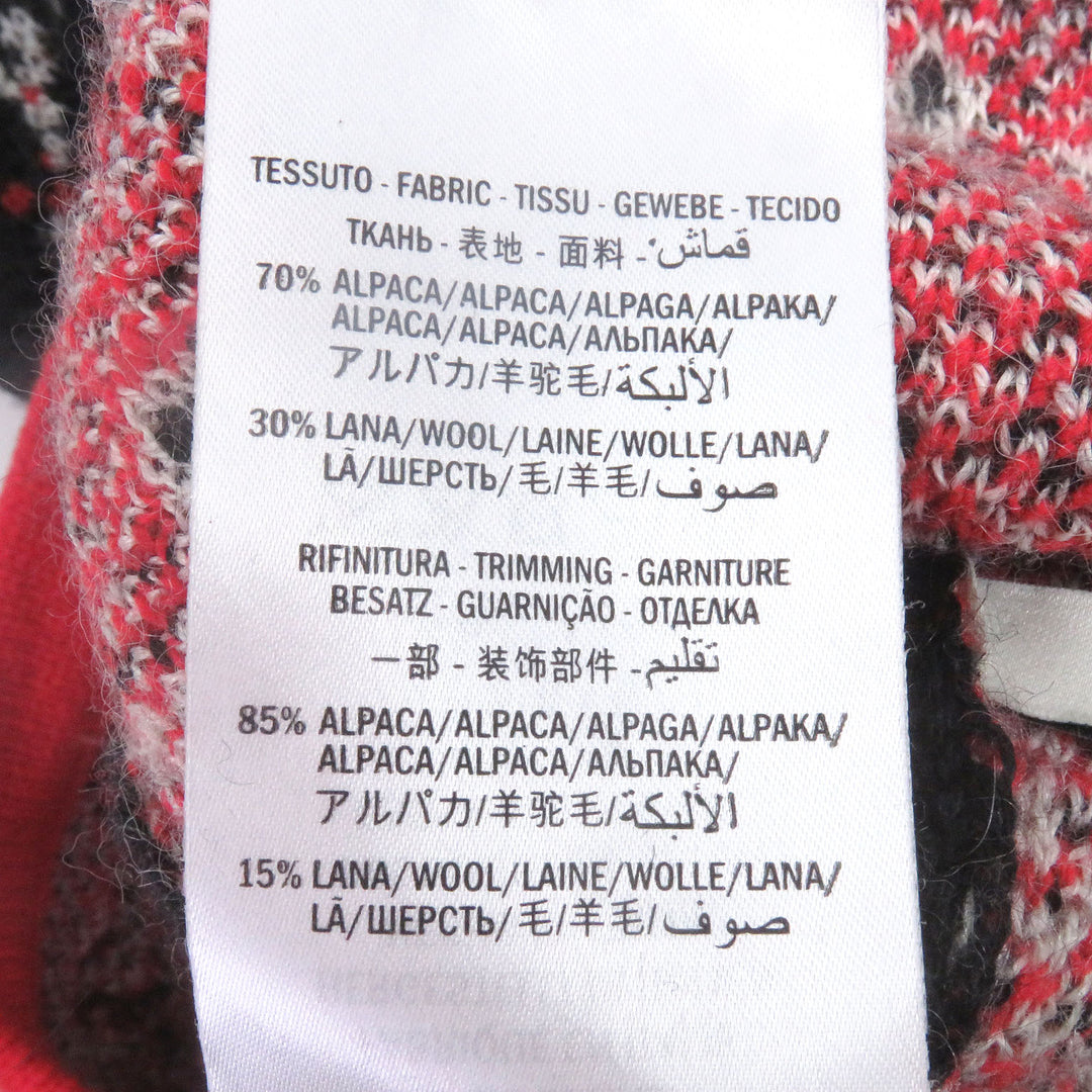 美品□GUCCI グッチ 543433 アルパカ ウール タイガーヘッド金ボタン GGジャガード ニットカーディガン ブラック S　イタリア製 正規品