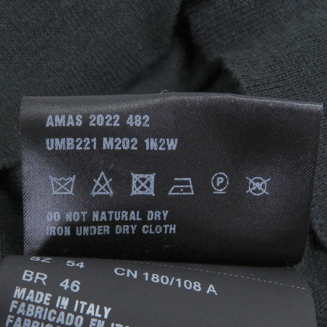 美品□PRADA プラダ 2022年製 UMB221 カシミヤ100％ Vネック 薄手 長袖ニット セーター ダークグリーン 54 イタリア製 正規品 メンズ