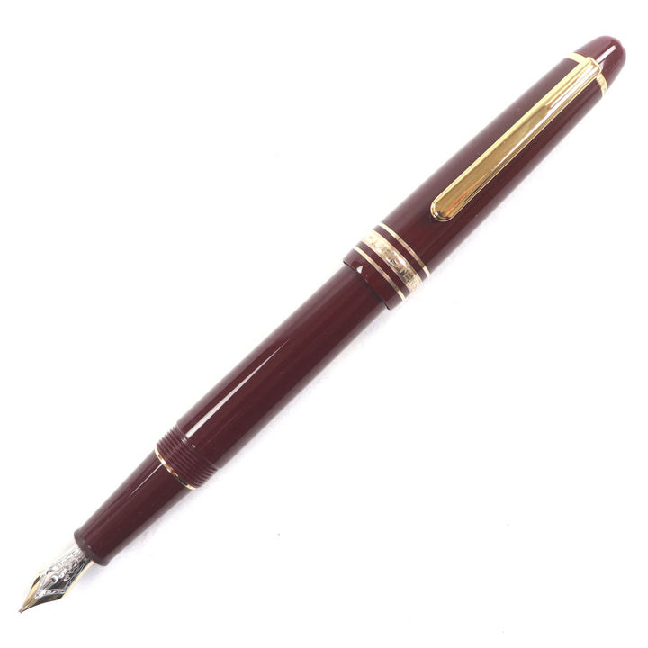 極美品▼MONTBLANC モンブラン マイスターシュテュック クラシック ペン先14K Mニブ ホワイトスター 万年筆 ボルドー ゴールド ドイツ製
