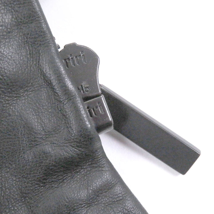 美品□Dupont デュポン シングルライダースジャケット ラムレザージャケット ブルゾンジャケット ブラック 52 イタリア製 正規品 メンズ