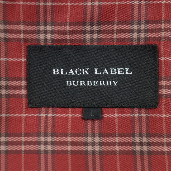 良品▼BURBERRY BLACK LABEL バーバリーブラックレーベル ダウンライナー 襟ラビットファー フード入 3WAY WZIPUP ダウンコート L 正規品