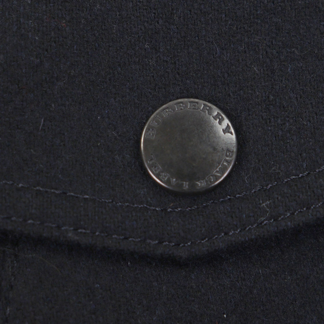 良品▼BURBERRY BLACK LABEL バーバリーブラックレーベル ダウンライナー 襟ラビットファー フード入 3WAY WZIPUP ダウンコート L 正規品