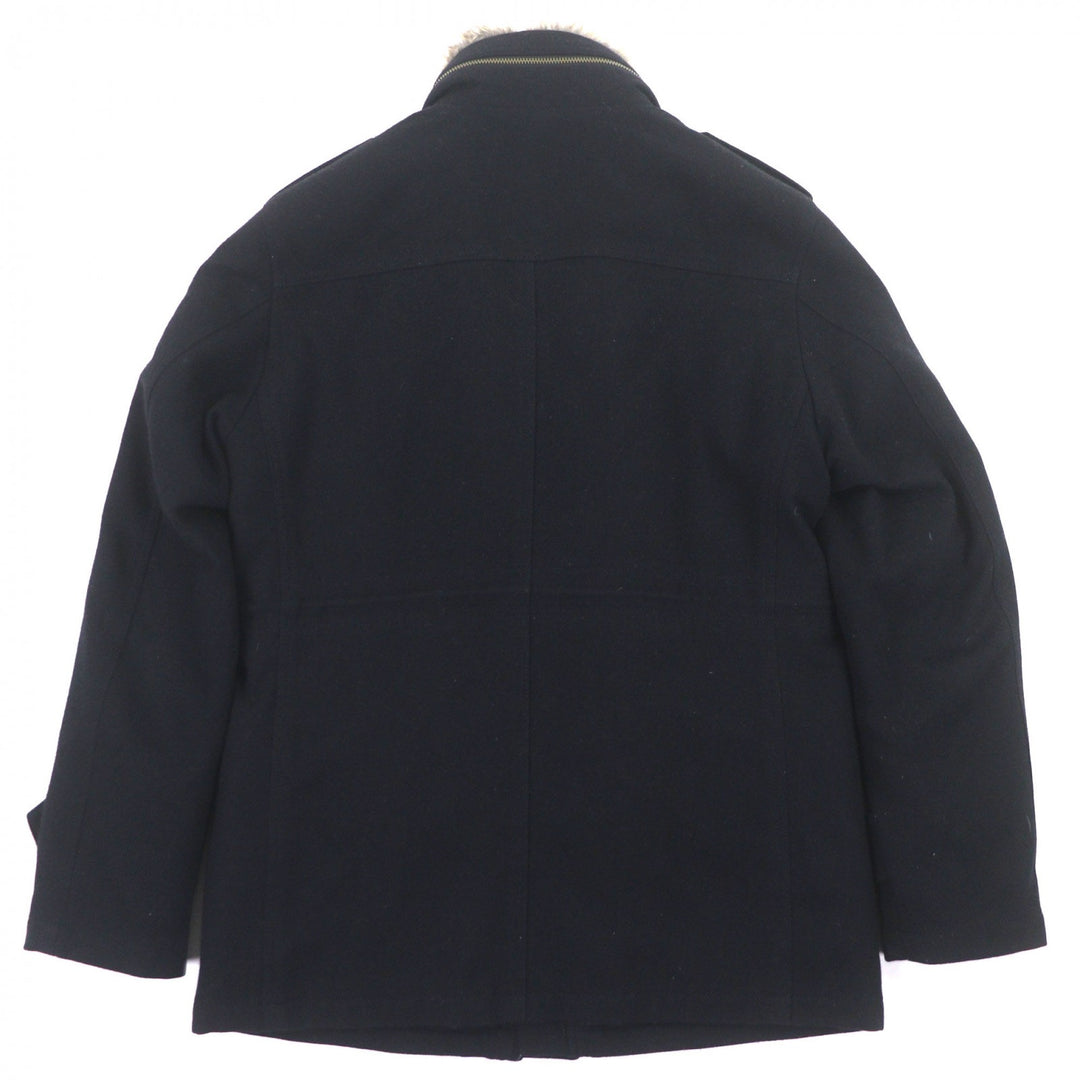 良品▼BURBERRY BLACK LABEL バーバリーブラックレーベル ダウンライナー 襟ラビットファー フード入 3WAY WZIPUP ダウンコート L 正規品