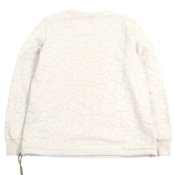 極美品□CHANEL シャネル P59465 ココマークボタン カメリアステッチ 希少サイズ スウェットシャツ ベージュ 46 イタリア製 メンズ
