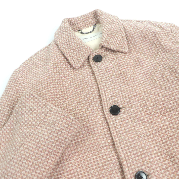 極美品□ドリスヴァンノッテン 23AW LOVAT社製生地 RANKLE TRIS 7212 M.W. COAT ツイードコート M 正規品 メンズ 定価268400円