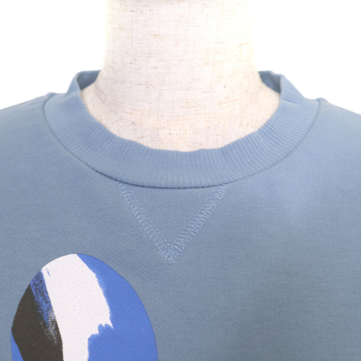 極美品◇WEEKEND MaxMara ウィークエンドマックスマーラ 2022年製 2359210337 コットン100％ ロゴ刺繍 スウェット シャツ 青系 M 正規品