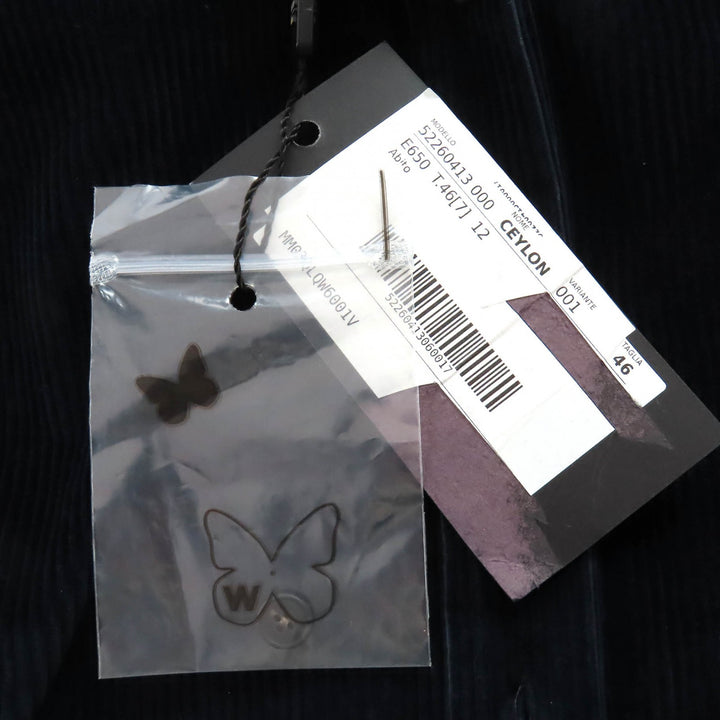 未使用品△WEEKEND MaxMara ウィークエンドマックスマーラ コットン100％ ベルト付き コーデュロイ シャツ ワンピース ネイビー 46 正規品