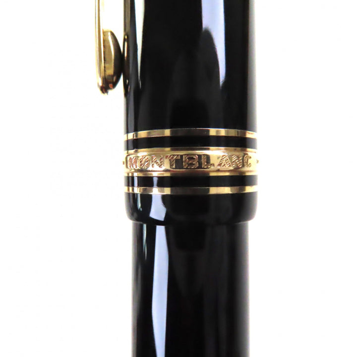 美品▼MONTBLANC モンブラン マイスターシュテュック 149 ペン先14K Fニブ ホワイトスター 万年筆 ブラック ゴールド ドイツ製 メンズ