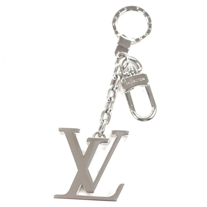 美品▼LOUIS VUITTON ルイヴィトン M65071 ポルトクレ イニシャル チャーム キーホルダー シルバー 箱・保存袋付き イタリア製 メンズ