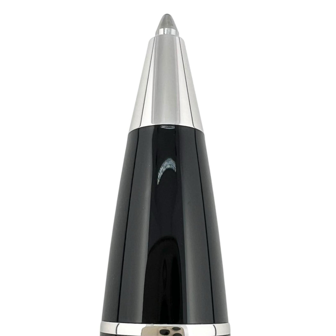 極美品▲MONTBLANC モンブラン スターウォーカー レジン ホワイトスター ツイスト式 ボールペン ブラック シルバー 箱・ケース付き