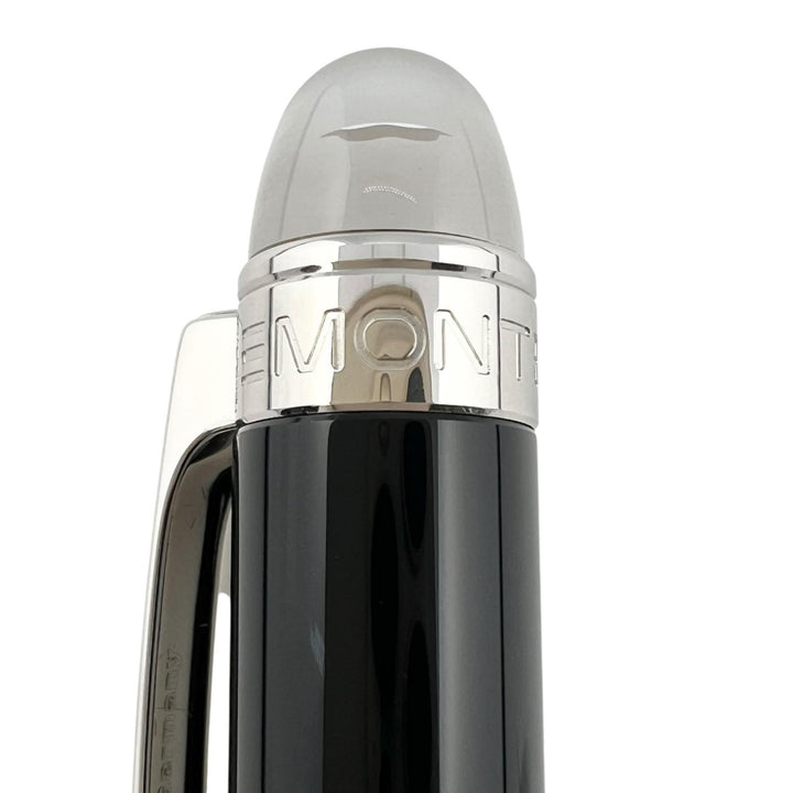 極美品▲MONTBLANC モンブラン スターウォーカー レジン ホワイトスター ツイスト式 ボールペン ブラック シルバー 箱・ケース付き