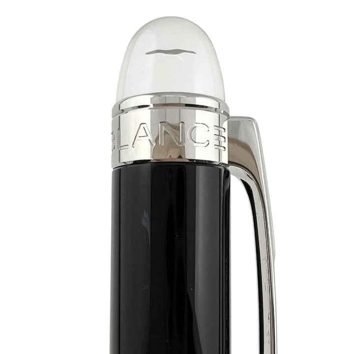 極美品▲MONTBLANC モンブラン スターウォーカー レジン ホワイトスター ツイスト式 ボールペン ブラック シルバー 箱・ケース付き