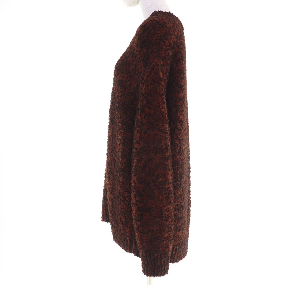 美品☆DRIES VAN NOTEN ドリスヴァンノッテン 1157-343-1355 オーバーシルエット 長袖 ニット ブラウン 約Mサイズ相当 正規品 レディース