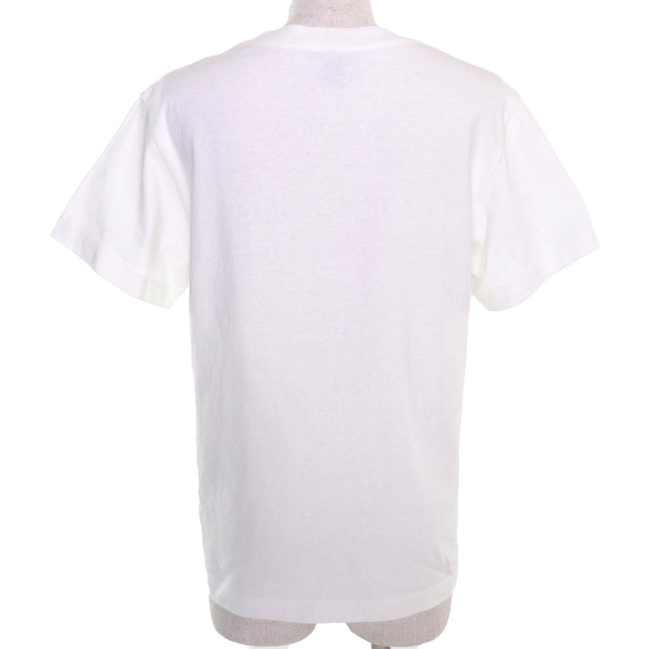 極美品△LOUIS VUITTON ルイヴィトン 24SS コットン100％ LVチェーン ロゴワッペン クルーネック 半袖Ｔシャツ ホワイト S 伊製 正規品