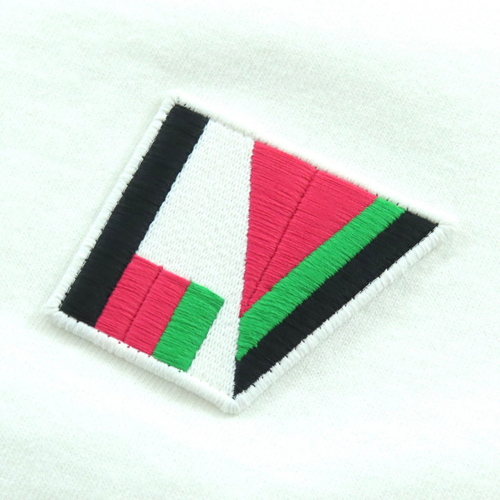 極美品△LOUIS VUITTON ルイヴィトン 24SS コットン100％ LVチェーン ロゴワッペン クルーネック 半袖Ｔシャツ ホワイト S 伊製 正規品
