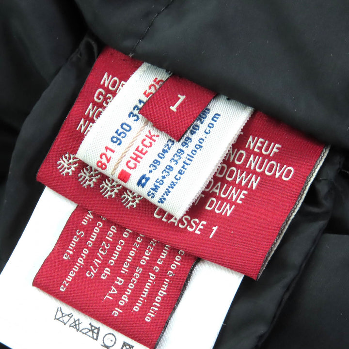美品△MONCLER GAMME ROUGE モンクレール ガムルージュ FLAVIENNE ロゴ金具 ラムファー付き レオパードプリント ロングダウンコート 1