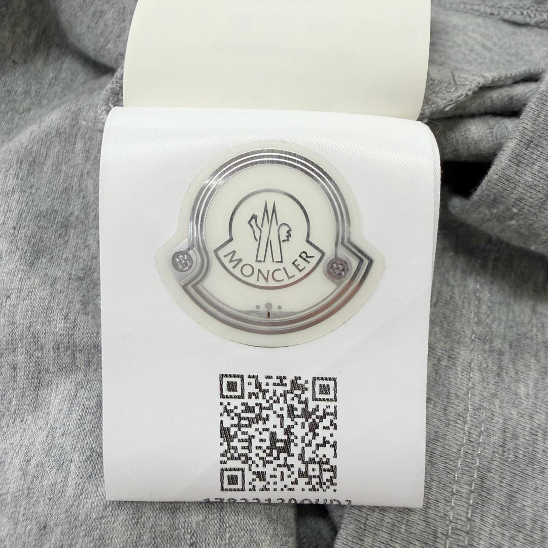 美品□MONCLER モンクレール MAGLIA T-SHIRT トリコロール ショートスリーブ 半袖 ラグランＴシャツ カットソー グレー XS 正規品 メンズ