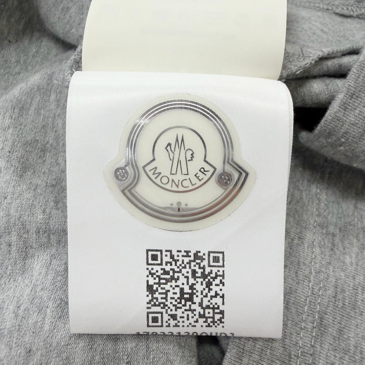 美品□MONCLER モンクレール MAGLIA T-SHIRT トリコロール ショートスリーブ 半袖 ラグランＴシャツ カットソー グレー XS 正規品 メンズ