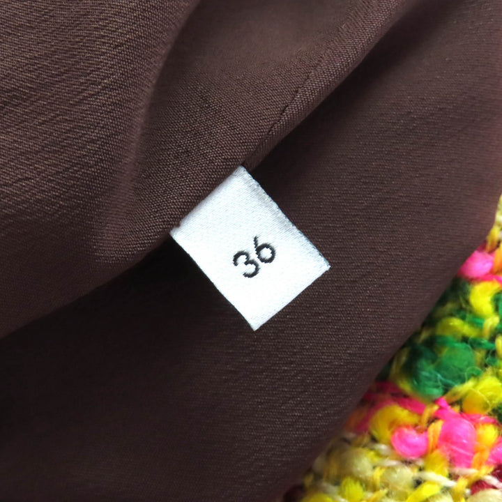極美品△GUCCI グッチ 596980 一部シルク100％ ライオンボタン 総柄 ウールツイード ロングスカート マルチカラー 36 イタリア製 正規品