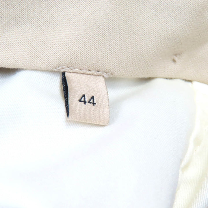 極美品△GUCCI グッチ 707294 リネン ウール boutique グレンチェック センタープレス スラックス パンツ ベージュ 44 イタリア製 正規品