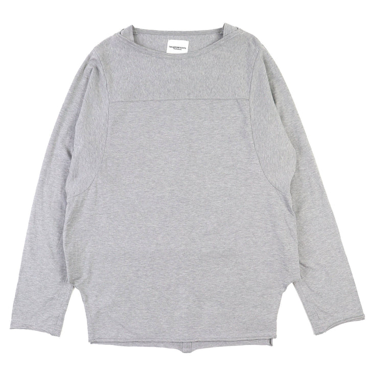 極美品△TAKAHIRO MIYASHITA The SoloIst. タカヒロミヤシタザソロイスト 0014aAW17 コットン100％ ロンT 長袖Ｔシャツ グレー 48 正規品